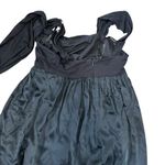 BCBGMAXAZRIA  Black Mini Dress 0 Grecian Draped Bubble Hem Empire Waist Y2K Photo 4