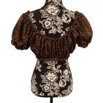 SheIn Ruffle Leopard Print Crop Top Sexy Beach Coastal Low Cut Photo 3