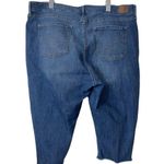 Levi's Levi’s Women's Mid Rise Skinny Cut Off Raw Hem Long Medium Wash Shorts Size 20 Photo 1