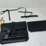 Senreve Black Leather Pebbled Convertible Belt Clutch Crossbody Bag Photo 8