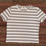 Tres Bien  GOLD & PINK GLITTER STRIPE BABY TEE Photo 0