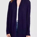 White + Warren Purple Cashmere Trapeze Cardigan Size L Photo 0