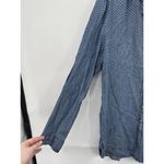 Anthropologie Cloth & Stone Button Up Shirt Dress Mini Tunic Women M Blue Retro Photo 7