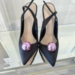 ASOS Tinkerbell Elegant Black Heels with Purple Bauble Accents SZ 7 Photo 1