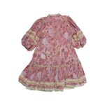 Beulah Pink Lace Ruffle Mini Dress Puff Sleeve Coquette Kawaii Womens Small Photo 1