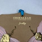 Shiraleah  CHICAGO Chantae Pink Feather Earrings Boho Dangle Hoops NWT Photo 1