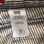 Levi's  striped shorts engineer jean denim 4 27 S white blue short vintage Photo 7