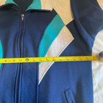 Santolina bay vintage Women's navy blue, green and Gray sweater Blue Size L Photo 3