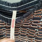 Free People  Dahlia Embroidered Black Dress Puff Sleeve Brown size Small Photo 12