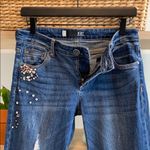 Kut From The Kloth Kut Mid-Rise Catherine Rhinestone Distressed Straight Leg Jeans, 2 Photo 8