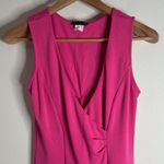 Venus Pink Sleeveles Rushed V-neck Mini Wrap Top Dress Cover Up size 8 Photo 2