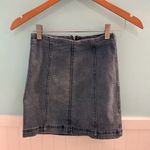 Free People  Blue Denim Mini Skirt Photo 4