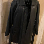 wilson's leather Men’s S soft supple Pelle Studio Black Leather Trench Coat Photo 0