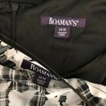 Roamans Outfit Set Dress Cardigan Duster Maxi Floral Black White Size 36W Photo 5