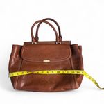 Brahmin $445 Vintage  Taylor Lyla Satchel Briefcase Hand Bag Purse Leather Caramel Brown #Professor #Lawyer #Academia #90s Measurement in pics Great condition Photo 3