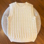 Knit Cream Sweater Vest Size M Photo 0