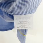 Tory Burch  Blue Gingham Plaid Yellow Piping Buttondown Shirt Size 12 Photo 8