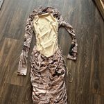 Blanc Brown Swirl Dress Photo 2