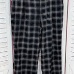 Hollister 90s Plaid Flannel Ultra High Rise Cropped Mom Pants Black Large Photo 0