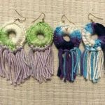 Bundle of 2 Crochet Boho Fringe Earrings (Handmade) Photo 0