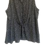 Torrid  Black White Polka Dot Blouse Tank Top Front-tie Summer Blouse 5X Photo 3
