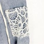 POL Light Wash Ultra High Rise Ripped Distressed Pockets Tie Waist Jeans Medium Photo 10