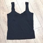 Halogen  Tank Top XL Black Ribbed Sweater Shirt NEW Classic Preppy Career Photo 1
