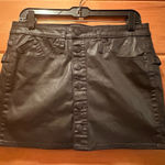 Rock & Republic Rock Republic Mini Skirt Women Size 8 Faux Leather Micro Button Fly Photo 0