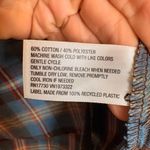 Wild Fable  Blue Brown Plaid Flannel Button-Down Cozy Casual Layering Shirt M Photo 5