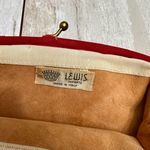 Red Raffia Kiss Lock Clutch Soft Italian Leather Interior Whimsy Evening Summer Photo 3