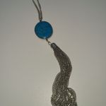 Charming Charlie Genuine Stone Layered Tassel Necklace and earring set Photo 2