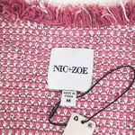 Nic+Zoe Fringe Mix Knit Blazer Jacket Tweed Open Front Pink Size Medium New Photo 4