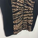 Weekend Animal Print Full Zip Vest Black/Brown Size Medium Chico's 1 Photo 6