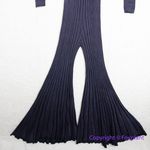 Free People NEW Lady Luck Jumpsuit knit wide leg pleated dark purple, XS Photo 13