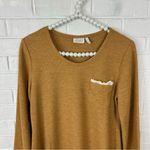 LOGO By Lori Goldstein LOGO Lori Goldstein Waffle Knit Crotchet Trim Top Size XS Photo 1