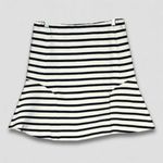 Ann Taylor Navy Cream Stripe Skater Skirt Size 4 Photo 2