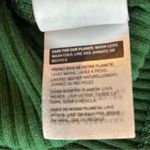 Levi's LEVI’S Women’s Green Short Sleeve Ribbed Button Down Cropped Top Large Photo 7