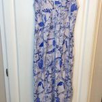 Stitchdrop blue white maxi dress with flutter tank straps Size XS Photo 2