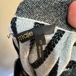 Maje  Jaquard Knit Pleated Black and‎ White Patterned Mini Skirt Sz 3 (L) Photo 3