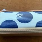 Juicy Couture Retro Pam & Gela Blue White Tan Zip-Up Shamrock Bag Purse Wallet Photo 7