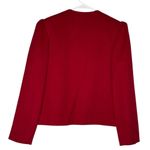 American Vintage Vintage Red Wool Cropped collarless blazer black accents & frog goggle size M Photo 6