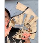 BCBGMAXAZRIA  Gladiator Sandals Lace Up Tassel Suede Heels US 6.5 / Euro 36.5 New Photo 12