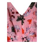 C/MEO COLLECTIVE Romper Women Small Pink Floral Print V Neck Ruffled Elation Photo 9