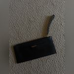 Henri Bendel  West 57th Black Leather Zip Wristlet Gold Hardware Photo 9