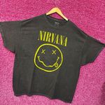 Nirvana Nevermind Smiley Distressed Grunge Rock Band Tee O/S Photo 2