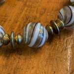 Vintage glass ball and gold bead necklace Photo 2