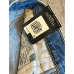 NEW Levi's 501 Crop Paint by Number Flower Wavy Lined Straight Jeans 28 x 26” Blue Photo 9