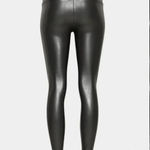 Wilfred Aritzia  Free Hi Waist Pullon Vegan Leather Black Leggings Q1 Photo 4