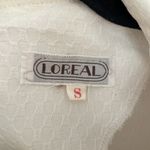 Vintage Loreal White Pleated Dress Shirt Small Photo 4