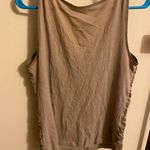 Loft  Beige Tan Ruffle Tank Top Photo 3